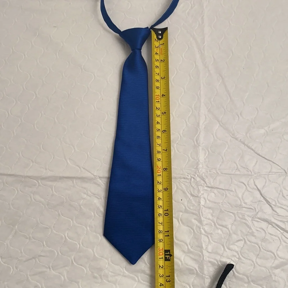 Gymboree metallic blue velcro neck tie 3 and up